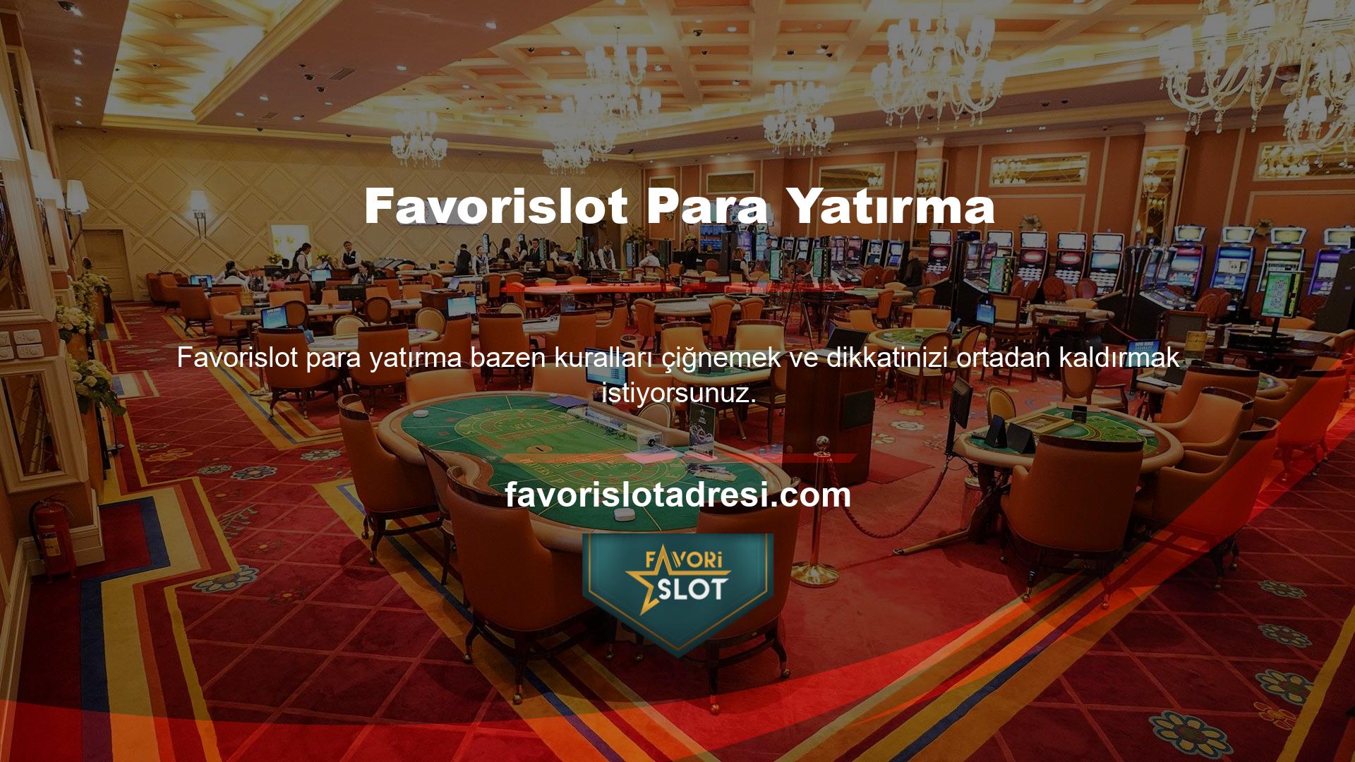 Para yatırabileceğiniz ve para çekebileceğiniz bir site arıyorsanız, Favorislot sizin için bir casino sitesidir